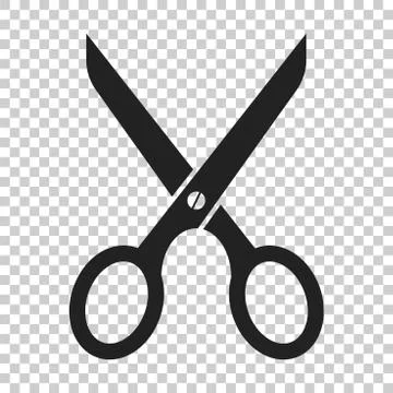 Scissors flat icon. Scissor vector illustration. Stock Illustration