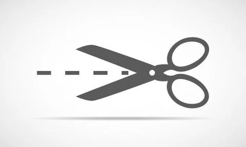 Scissors flat icon. Vector illustration Illustrazione stock