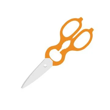 Scissors Flat Illustration. Clean Icon Design Element on Isolated White Bac.. 스톡 일러스트