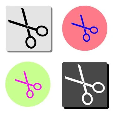 Scissors. flat vector icon Illustrazione stock
