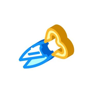 Scissors garden accessory isometric icon vector illustration Stock Illustration