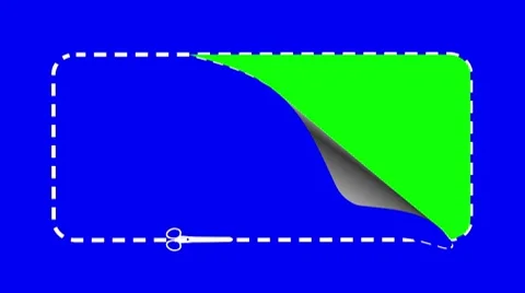 Scissors. Green screen and blue screen Intro. Stockbeeldmateriaal 10730537