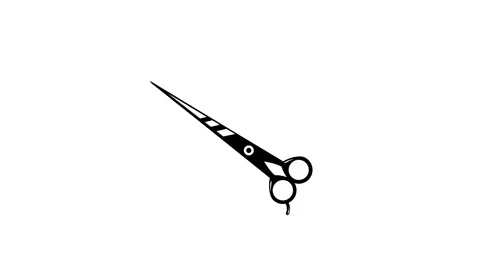 Scissors green screen barbershop comb scissors lights berber shop icon anim.. Stock Footage 242009347