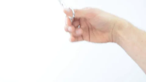 Scissors in hand - art concept. Stock Footage 74290752