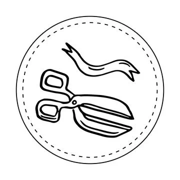 Scissors in hand drawn doodle style. Sketch. Isolated on a white background. Stock Illustration