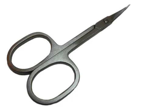Scissors for hand nails isolated on the white background Stock Photos