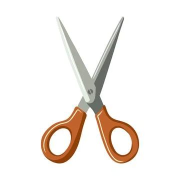 Scissors for handicrafts, paper cutting. Vector illustration on a white bac.. Stock Illustration