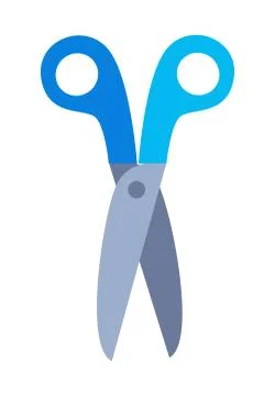 Scissors with Handle Vector Illustration Isolated Stock Illustration