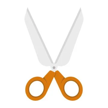 Scissors Icon Concept, scissors with color handles. Tool for cutting paper. Illustration