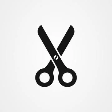 Scissors icon, cut or cutting symbol vector illustration Stock Illustration