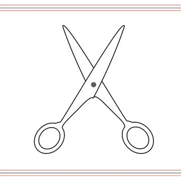 Scissors icon. Cutting scissors icon. Vector illustration. Isolated on white  Stock Illustration