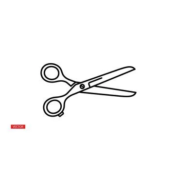 Scissors icon, cutting tool, crafting graphic, versatile for various design Stock Illustration