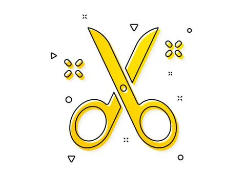 Scissors icon. Cutting tool sign. Tailor utensil. Vector Stock Illustration