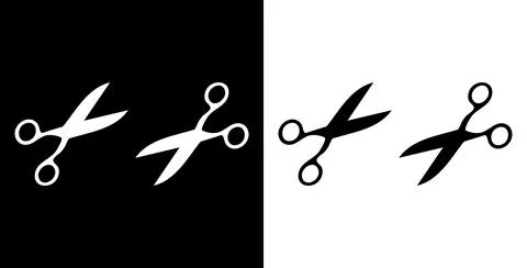 Scissors icon design illustration. Scissors sign symbols. Stock Illustration