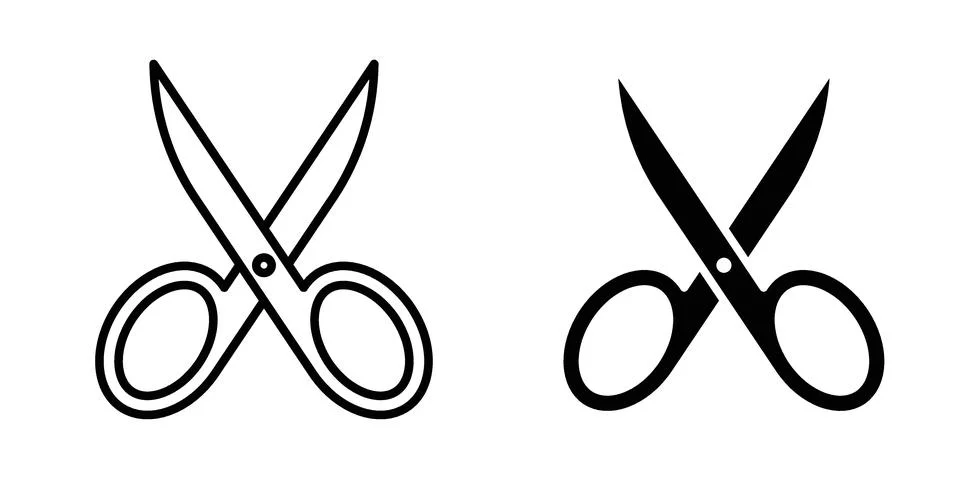 Scissors icon for design projects and web UI Stock Illustration