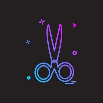 Scissors Icon design vector Stock Illustration