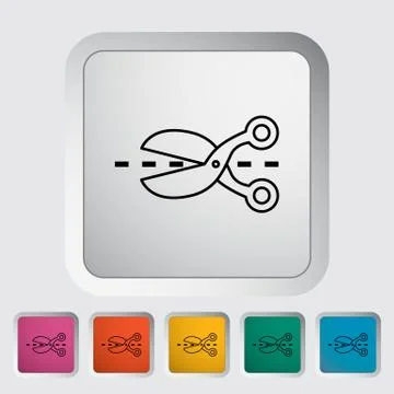 Scissors icon flat icon Stock Illustration