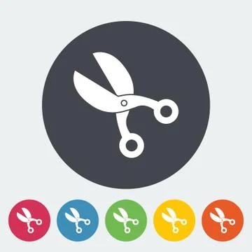 Scissors icon flat icon Stock Illustration
