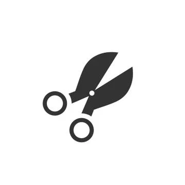Scissors icon flat Stock Illustration