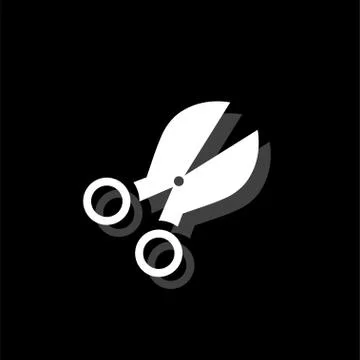 Scissors icon flat Stock Illustration