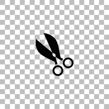 Scissors icon flat Stock Illustration