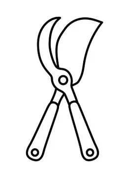 Scissors icon. Gardening design. Vector graphic Illustration