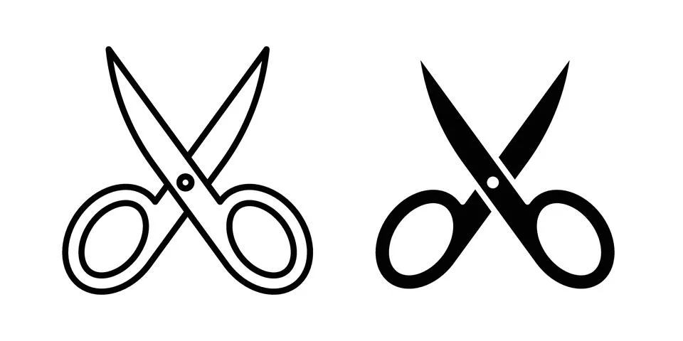 Scissors icon Illustration set. Vector Eps10 for apps Stock Illustration