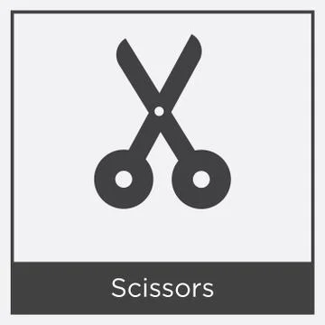 Scissors icon isolated on white background Free Stock Illustration