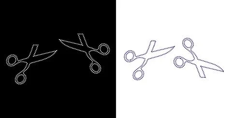 Scissors icon linear design illustration.1 Stock Illustration