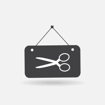 SCISSORS icon. Modern banner. web design element. Jpeg illustration as inform Stock Illustration