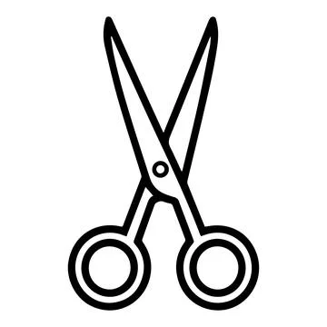 Scissors icon or modern line symbol. Vector line art and icon design with b.. Stock Illustration