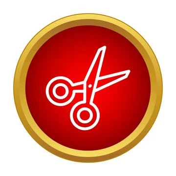 Scissors icon representing cutting and craft tool Stock Illustration