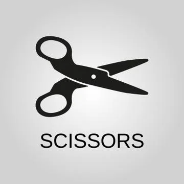 Scissors icon. Scissors symbol. Flat design. Stock - Vector illustration. Stock Illustration