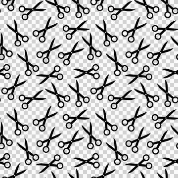 Scissors Icon Seamless Background Pattern Illustrazione stock