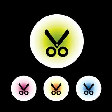 Scissors icon set Stock Illustration