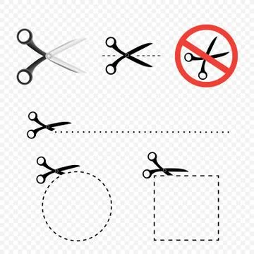 Scissors icon set Stock Illustration