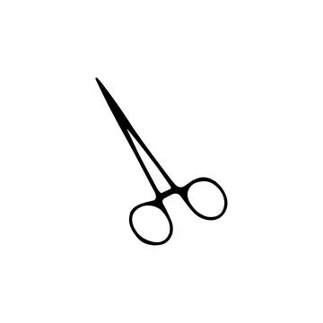 Scissors icon. Simple style barber shop poster background symbol. Scissors .. Stock Illustration