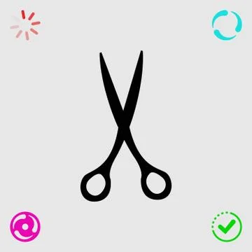 Scissors icon stock vector illustration flat design Stock Illustration