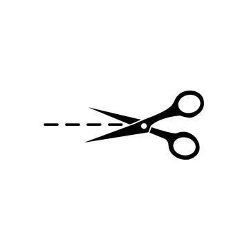 Scissors icon vector black color Stock Illustration