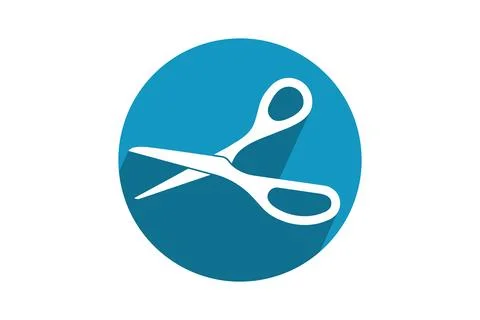 Scissors icon vector design. Cut out tool for paper or tailor work. 스톡 일러스트