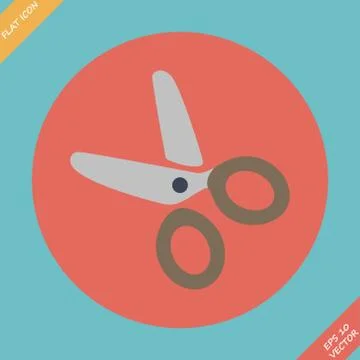 Scissors Icon - vector illustration. Flat Stock Illustration