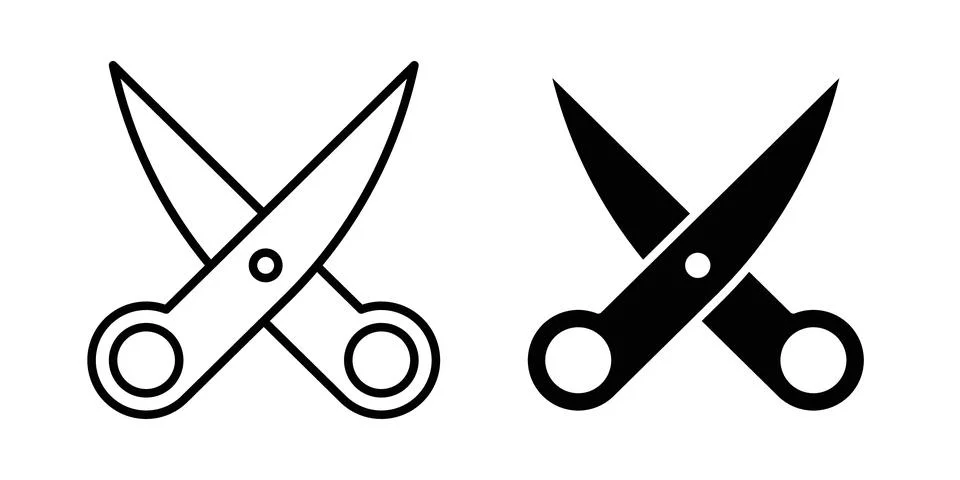 Scissors icon vector, symbol, logo illustrations Stock Illustration