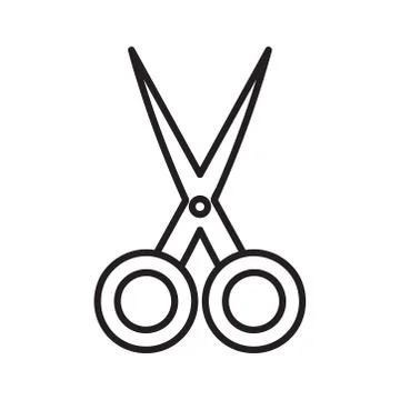 Scissors icon vector on white background Stock Illustration