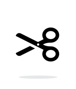 Scissors icon on white background. Stock-Illustration