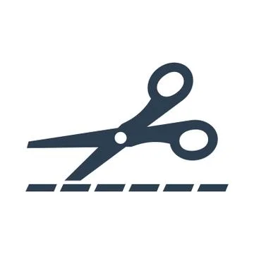 Scissors icon on white background. Stock Illustration