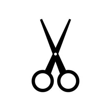 Scissors icon on white. Illustrazione stock