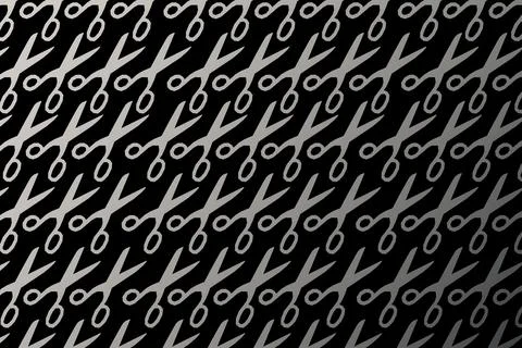 Scissors illustration pattern mosaic cutout shape cutting tool industrial Stock Illustration