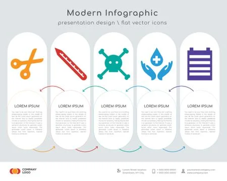Scissors infographics design Stock Illustration