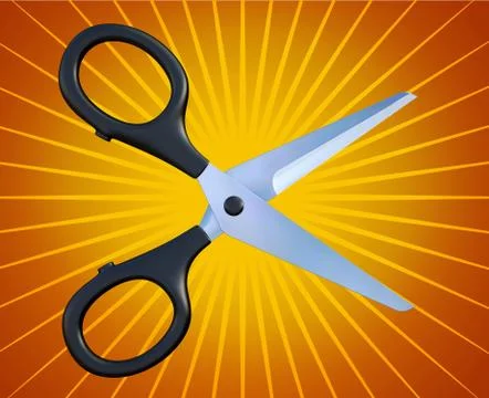 Scissors isolated on the background Stock Illustration