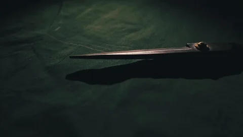 Scissors isolated on black background 動画素材 86450144